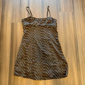 Banana Republic Black and Brown Patterned Dress